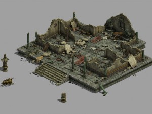 building - house ruins 3Dモデル