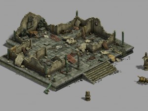 building - house ruins 3D 模型