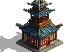 arquitectura palacio - torre Modelo 3D