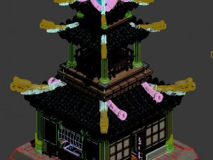 architecture palace - tower 3D Model