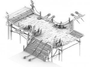 building - pier 01 3D Model