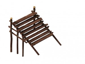 building - wood ladder 2 Model 3D