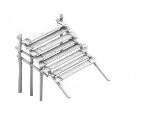 building - wood ladder 2 Model 3D