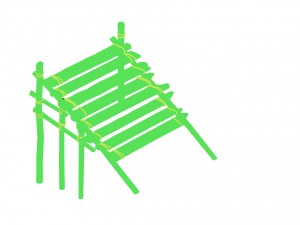 building - wood ladder 2 Model 3D