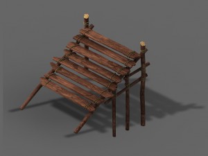 building - wood ladder 2 Model 3D
