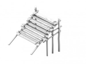 building - wood ladder 2 Model 3D