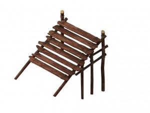 building - wood ladder 2 Model 3D