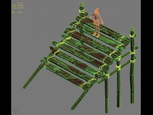 building - wood ladder 2 3D Model