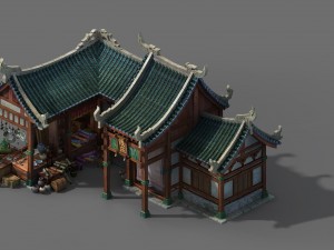 building - money shop 3D मॉडल