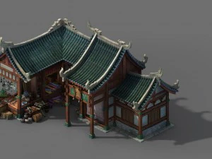 building - money shop 3D Model