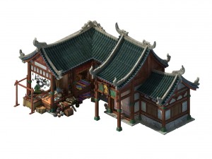 building - money shop Model 3D