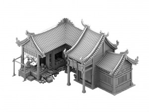 building - money shop Model 3D