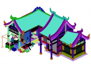 building - money shop Model 3D