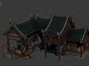 building - money shop Model 3D
