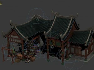 building - money shop 3D Model