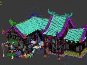 building - money shop Model 3D