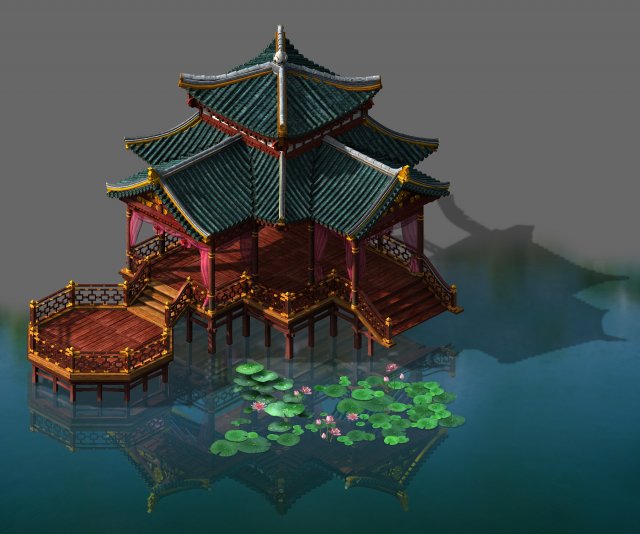 building - water loft 3Dモデル .c4d .max .obj .3ds .fbx .stl .blend