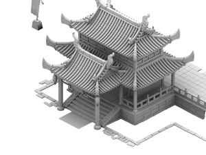 building - prefecture 3D Модель