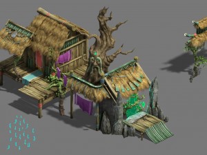 wizard forest - tree house 3D Model