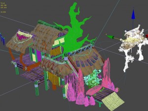 wizard forest - tree house 3D-Modell