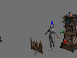 barracks - beacon towers 3D-Modell