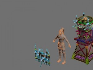 barracks - beacon towers 3D-Modell
