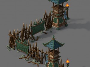 barracks - tower Modèle 3D