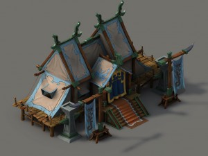 barracks - general tents 3D 模型