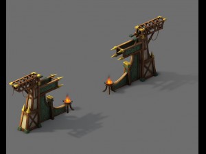 barracks - junzhai gate Modelo 3D