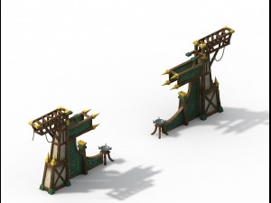 barracks - junzhai gate Model 3D