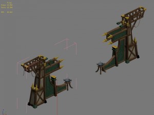 barracks - junzhai gate Model 3D