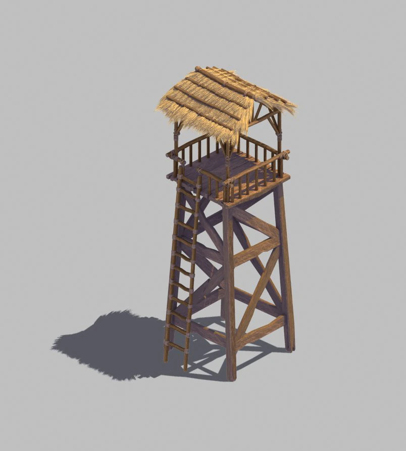 barracks 3D Model .c4d .max .obj .3ds .fbx .stl .blend 