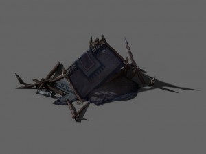 barracks - broken tent 02 3Dモデル