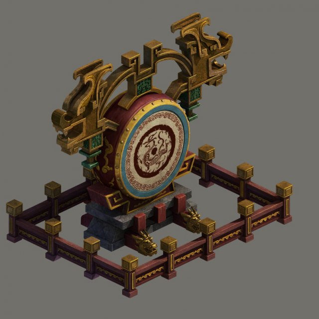 barracks - war drums Modèle 3D .c4d .max .obj .3ds .fbx .stl .blend 