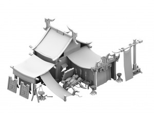 barracks - tents Model 3D