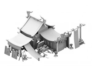 barracks - tents 3D Model