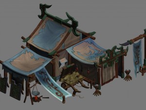 barracks - tents Model 3D