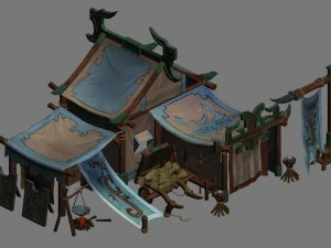 barracks - tents 3D Model