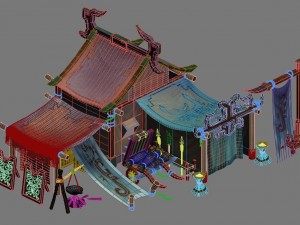 barracks - tents Model 3D