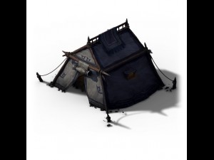 barracks - tent 03 3D Model