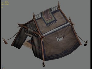 barracks - tent 03 3D Модель