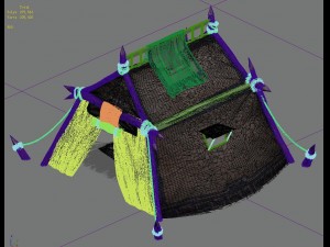 barracks - tent 03 3D Модель