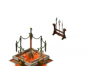 barracks - sword furnace 3D Model
