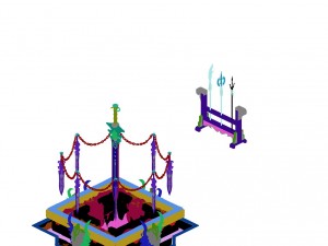 barracks - sword furnace 3D Модель
