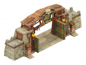 cartoon version - city gate 03 Model 3D