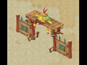 cartoon version - city gate - wall 0103 3D Model