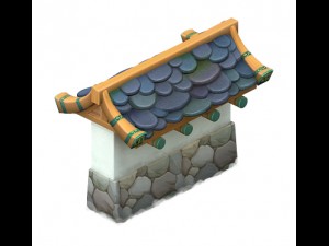 cartoon version - city wall Model 3D