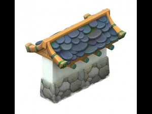 cartoon version - city wall 3D Model