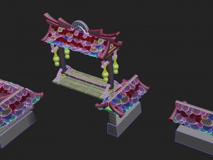 cartoon version - city wall Model 3D
