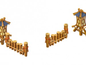 cartoon edition - city wall 02 3Dモデル